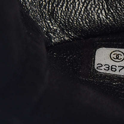 Chanel Metallic Caviar Quilted Medium Double Flap Dark Charcoal 7 of 8