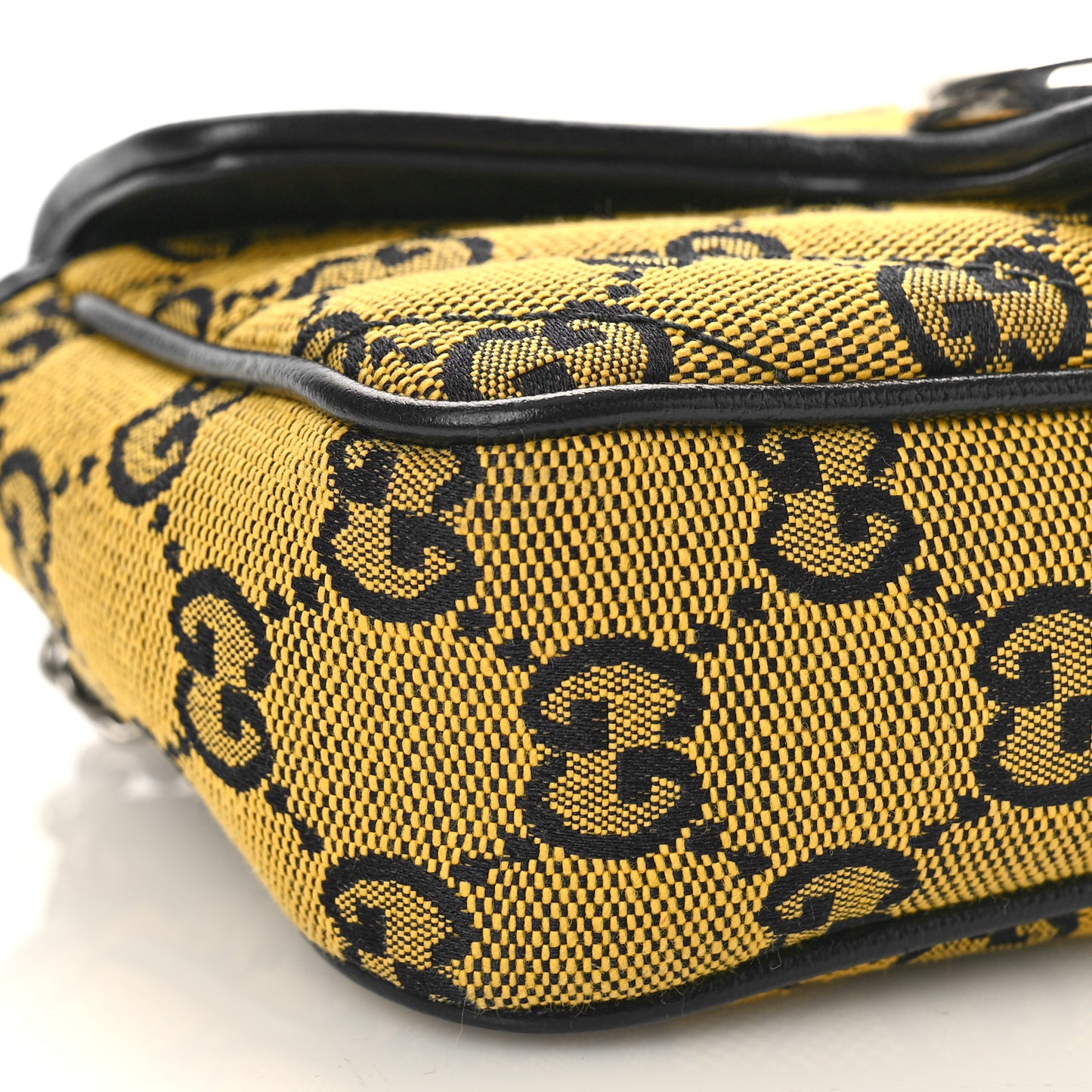 Monogram Multicolor Matelasse Diagonal Super Mini GG Marmont Shoulder Bag Yellow Blue