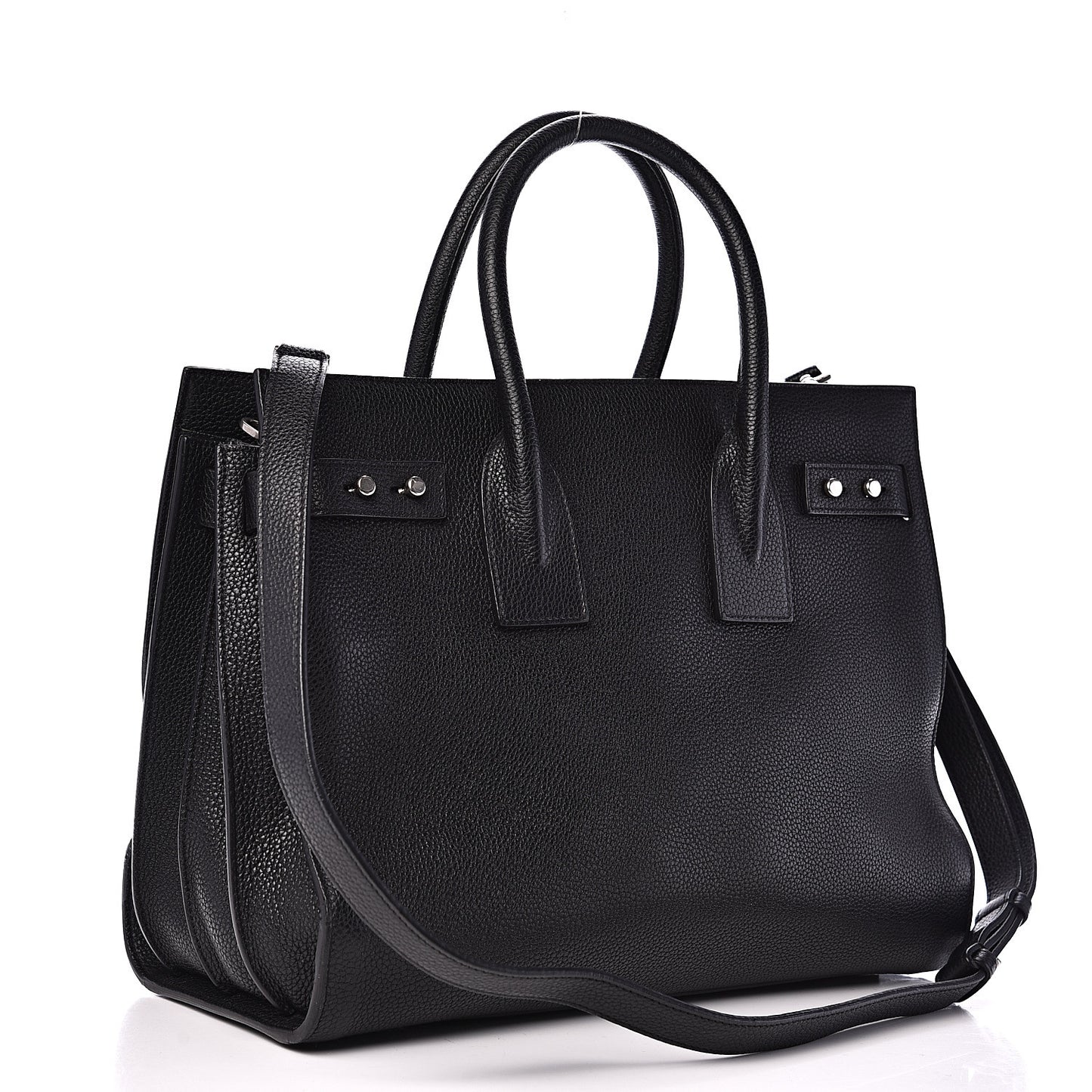 Grained Calfskin Small Supple Sac De Jour Black