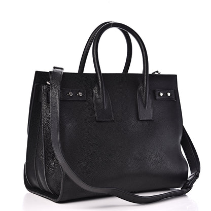 Saint Laurent Grained Calfskin Small Supple Sac De Jour Black 2 of 13