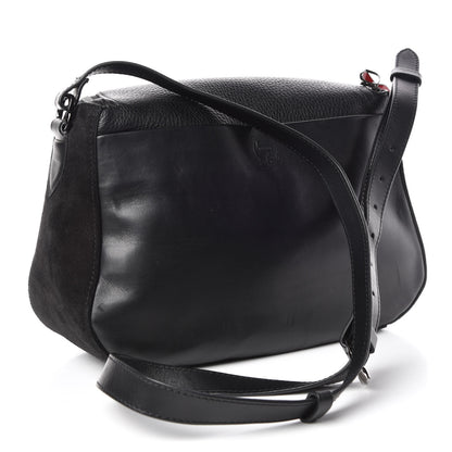 Christian Louboutin Calfskin Suede Salina Messenger Bag Black 3 of 9