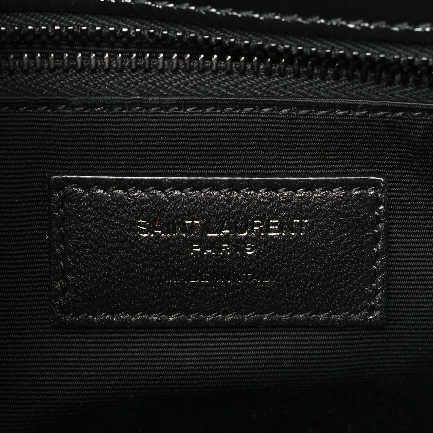 Crinkled Calfskin Matelasse Monogram Medium Niki Chain Satchel Black