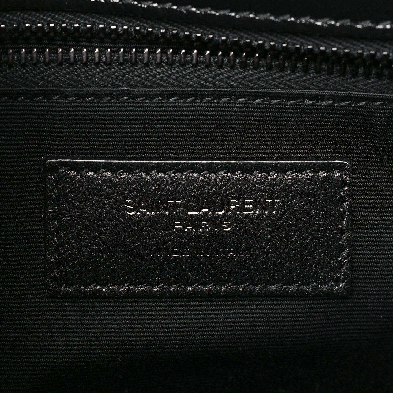 Saint Laurent Crinkled Calfskin Matelasse Monogram Medium Niki Chain Satchel Black 6 of 10