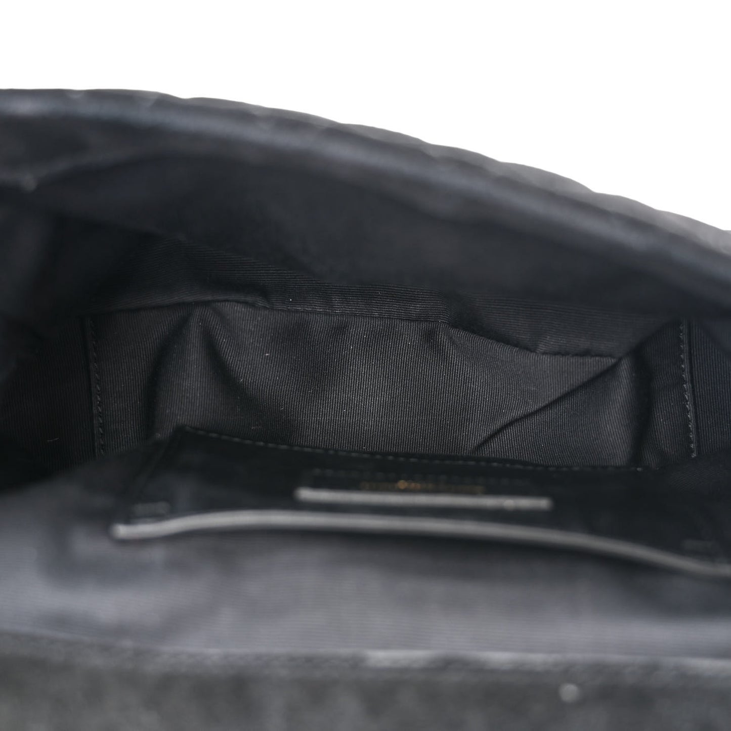 Suede Tri-Quilt Monogram Medium College Bag Black