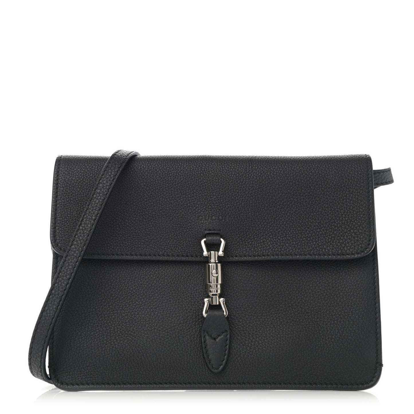 Grand Prix Calfskin Jackie Convertible Shoulder Bag Black