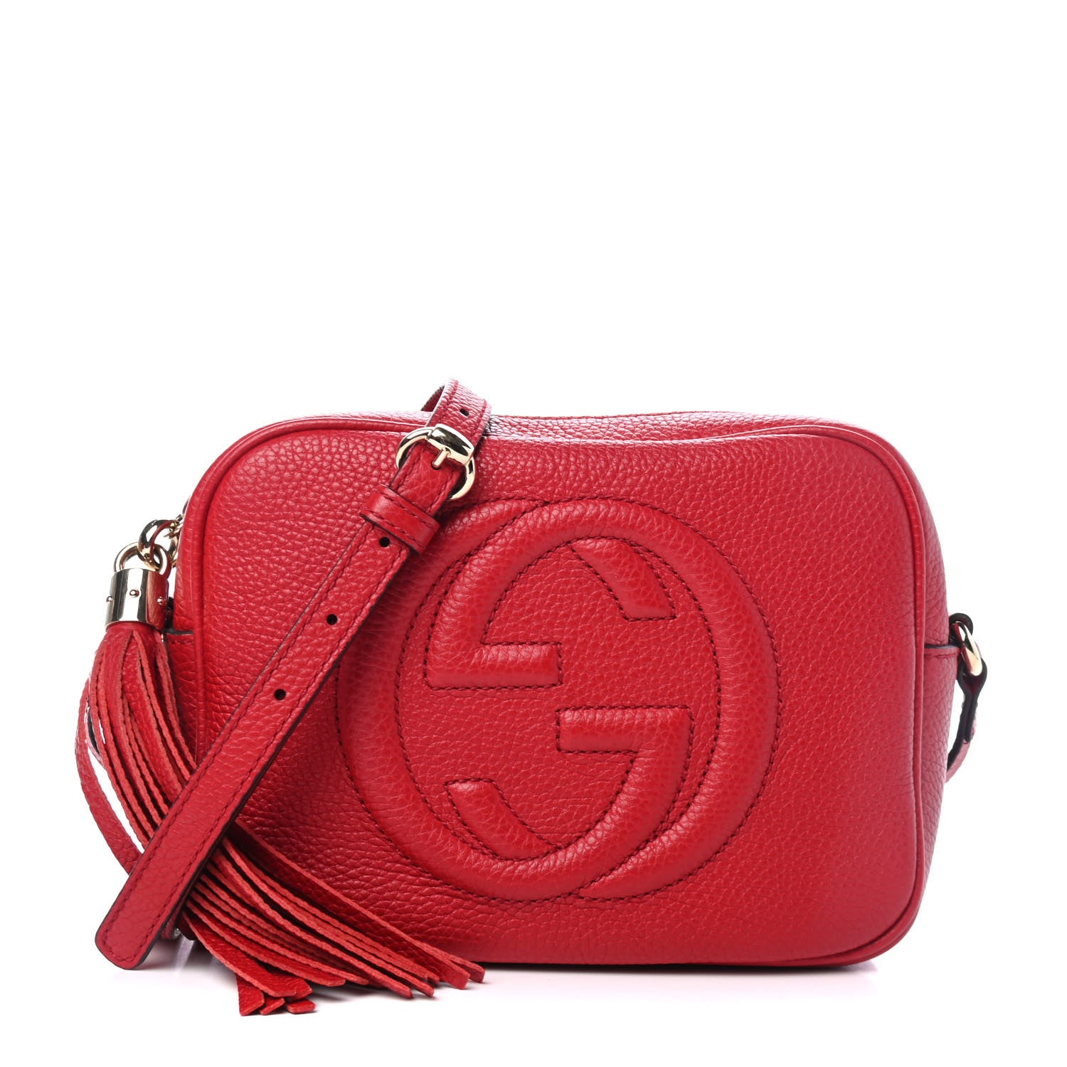 Gucci Pebbled Calfskin Small Soho Disco Bag Tabasco Red 1 of 4
