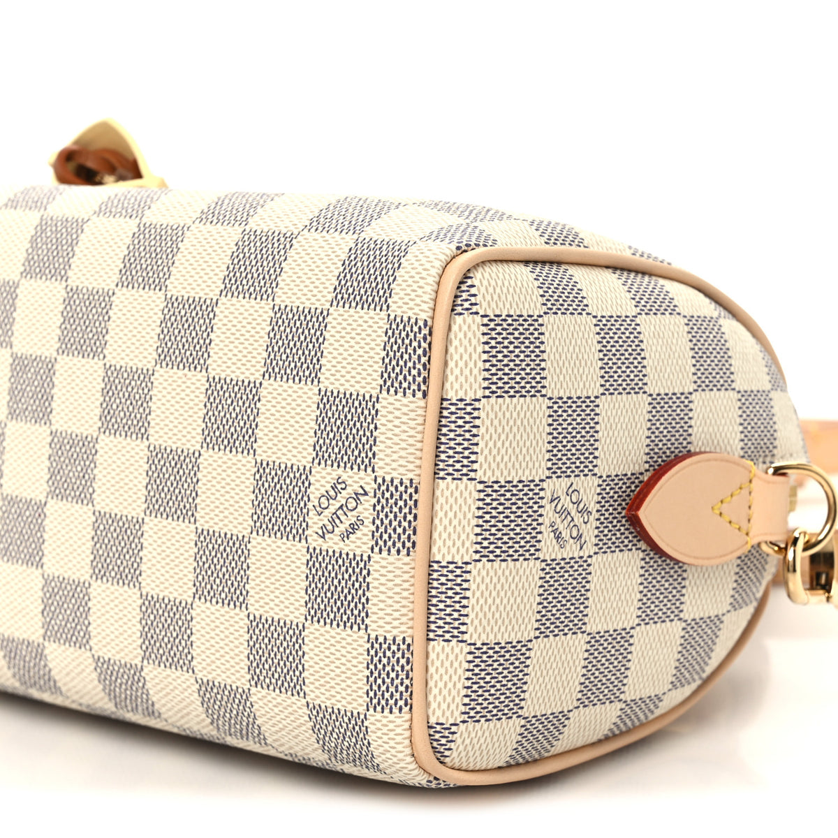 Damier Azur Braided Nano Speedy Banana Yellow