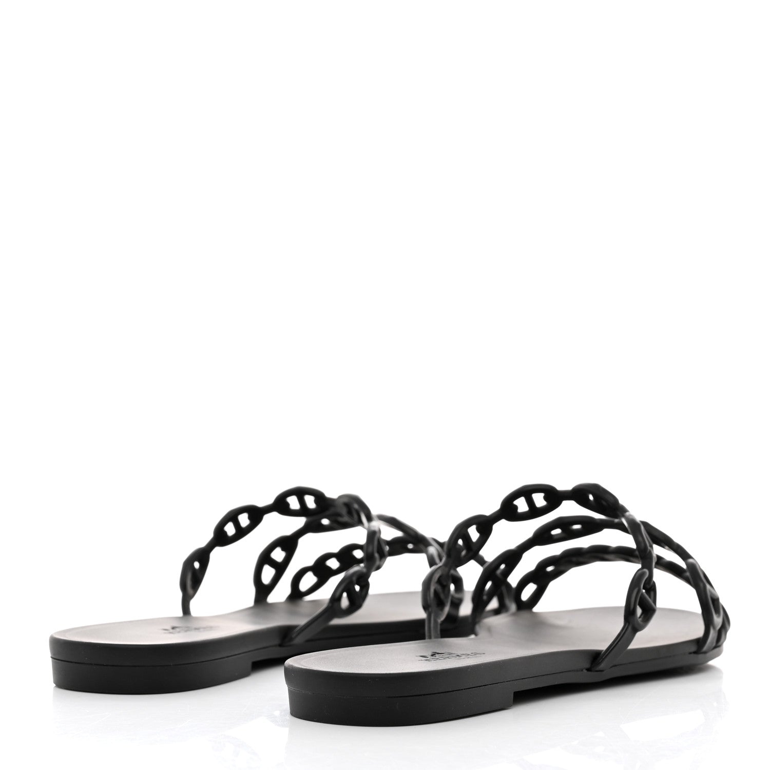 Hermes TPU Rivage Sandals 35 Black 4 of 9