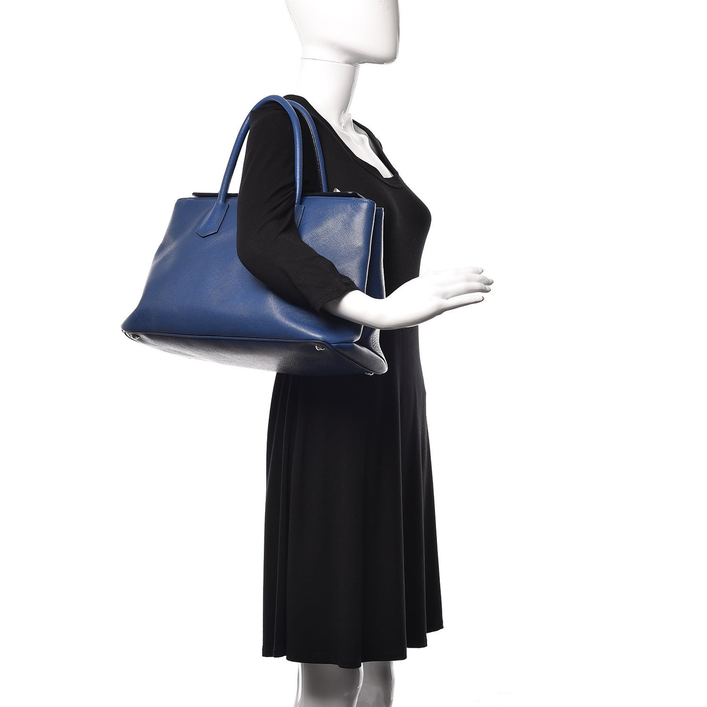 Saffiano Cuir Twin Tote Bleuette