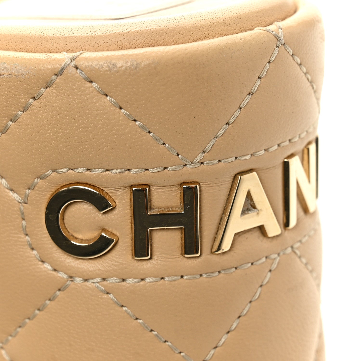 Chanel Lambskin Quilted CC Mules Wedge Sandals 36 Beige 11 of 11