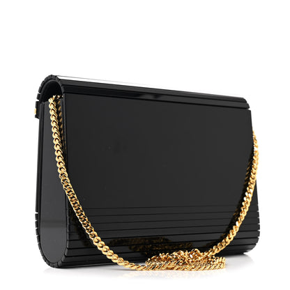 Saint Laurent Plexiglass Monogram Vicky Minaudiere Clutch Black 3 of 11