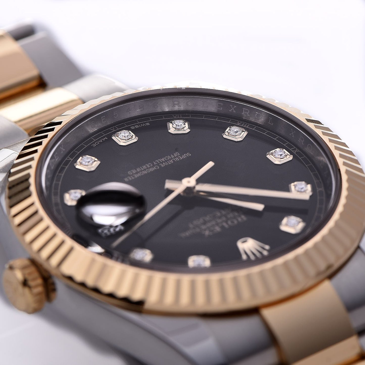 18K Yellow Gold Stainless Steel Diamond 41mm Oyster Perpetual Datejust Watch