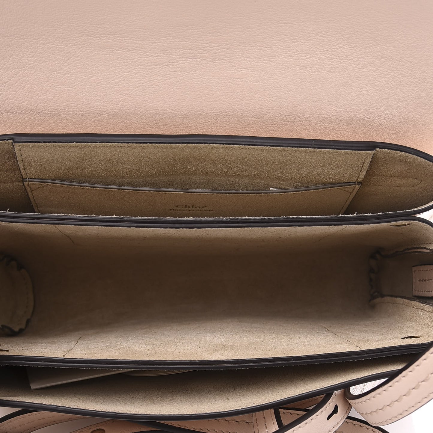Suede Calfskin Small Faye Shoulder Bag Cement Pink