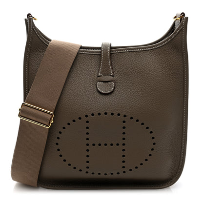Hermes Taurillon Clemence EVELYNE III PM Etoupe 1 of 11