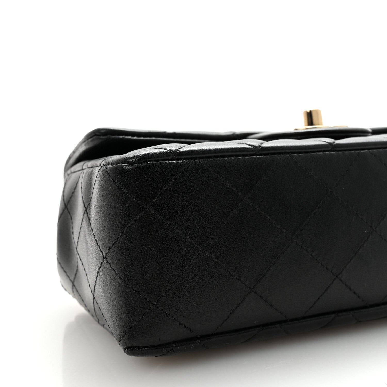 Chanel Lambskin Quilted Mini Rectangular Flap Black 9 of 11