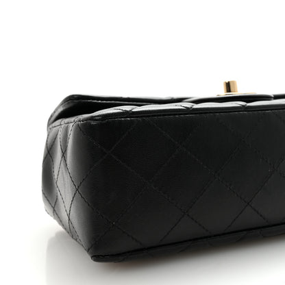 Chanel Lambskin Quilted Mini Rectangular Flap Black 9 of 11
