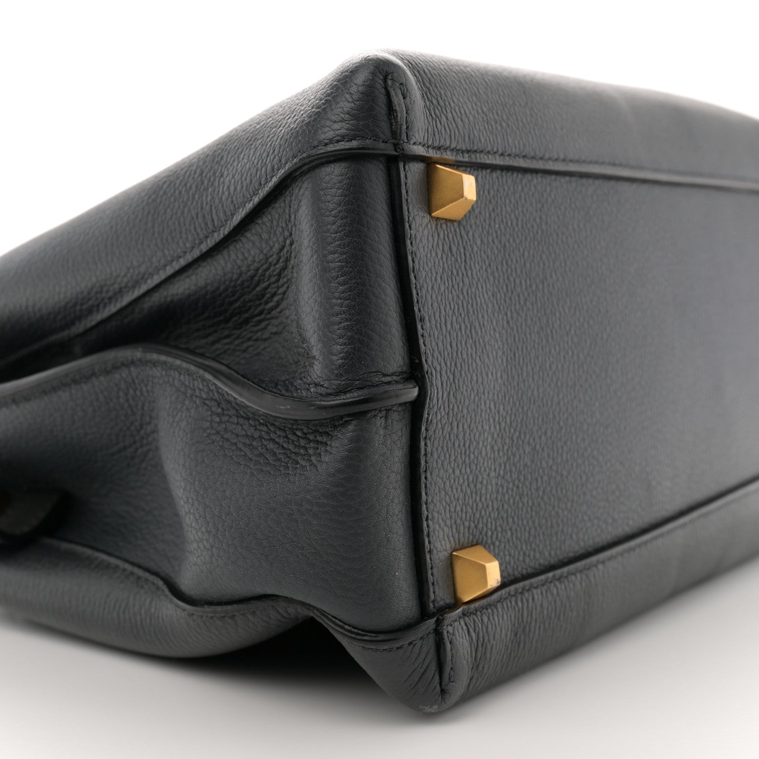 MCM Grained Calfskin Medium Milla Tote Phantom Grey 9 of 12