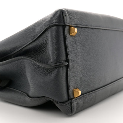 MCM Grained Calfskin Medium Milla Tote Phantom Grey 9 of 12