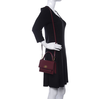 Balenciaga Box Calfskin XS Sharp Top Handle Bag Burgundy 2 of 10