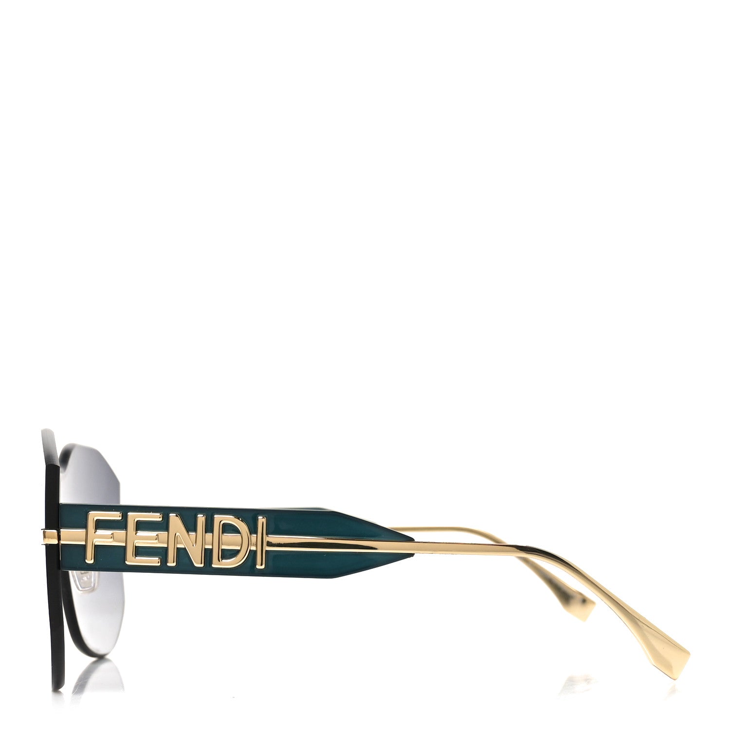 Fendi Metal Fendigraphy Shield Sunglasses FE40067U Green 4 of 7