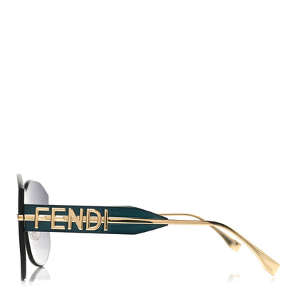 Fendi Metal Fendigraphy Shield Sunglasses FE40067U Green 4 of 7