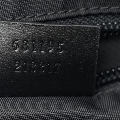 Gucci Techno Canvas Selleria Calfskin Web Small Flat Messenger Bag Black 7 of 11