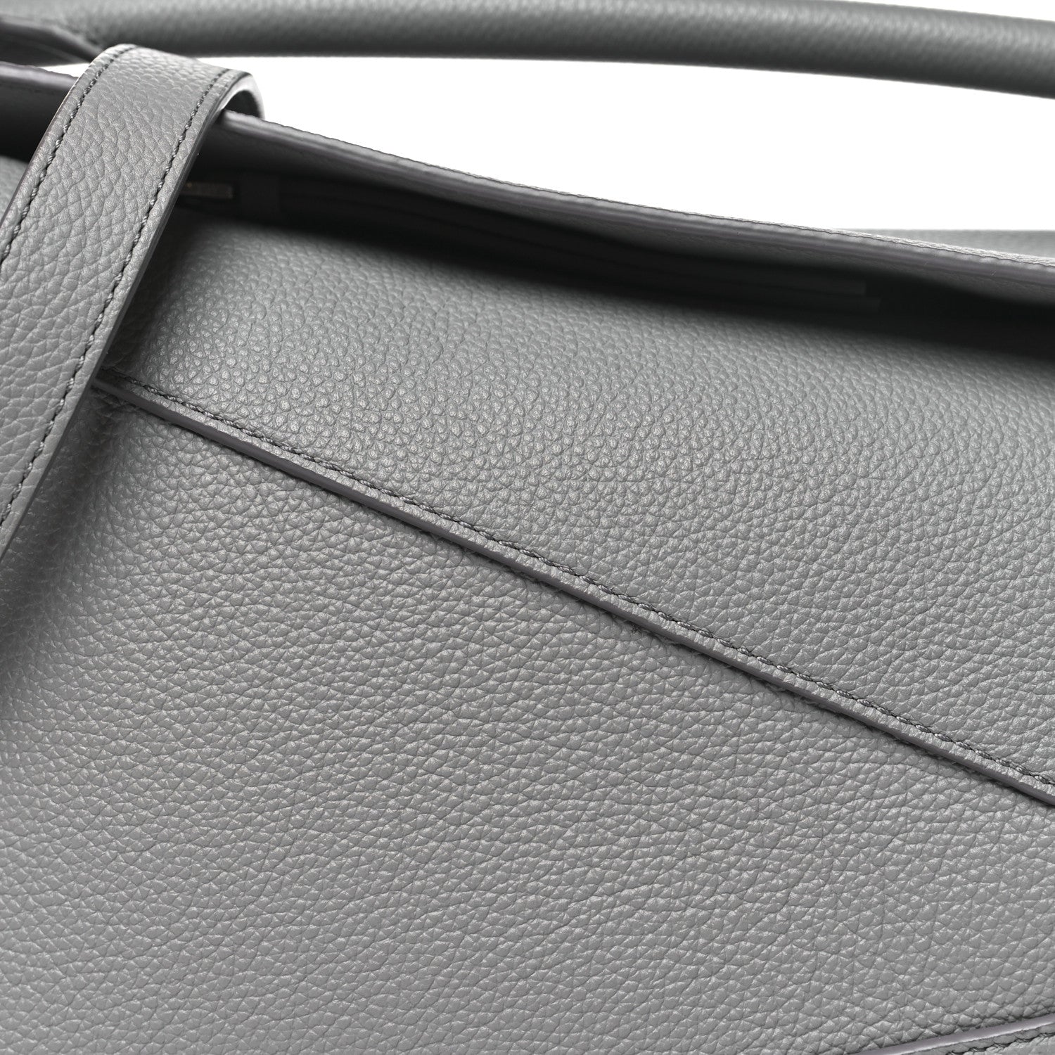 Loewe Soft Grained Calfskin Small Puzzle Edge Bag Pearl Grey 7 of 9