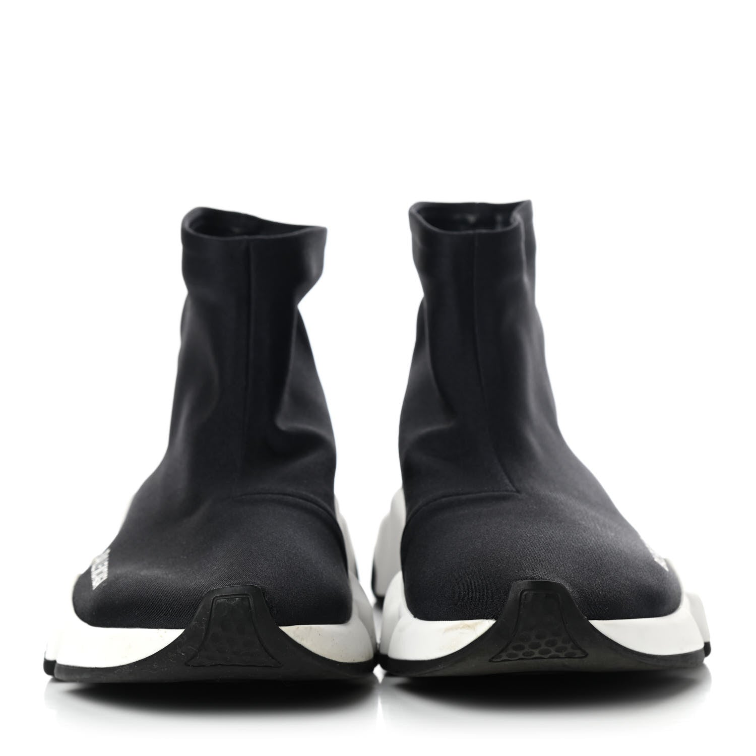 Balenciaga Neoprene Knit Womens Speed Sneakers 35 Black White 2 of 7