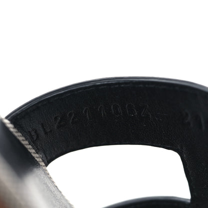 Hermes Calfskin Canvas Oran Sandals 36.5 Black 8 of 9