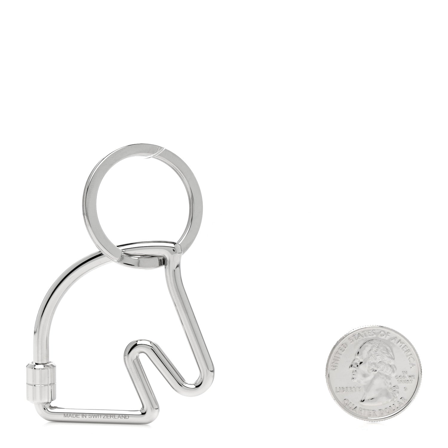Hermes Palladium Cheval Key Ring 2 of 6
