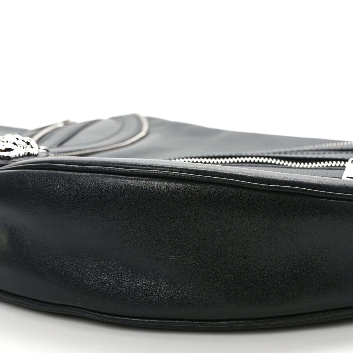 Calfskin Medium Repeat Zip Hobo Black