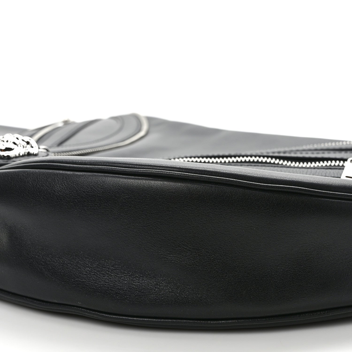 Versace Calfskin Medium Repeat Zip Hobo Black 9 of 9