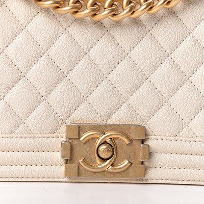 Chanel Caviar Quilted Medium Boy Flap Ivory 8 of 11