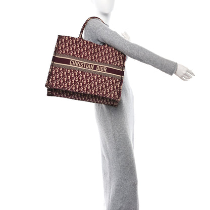 Christian Dior Oblique Large Book Tote Burgundy Multicolor 2 of 10