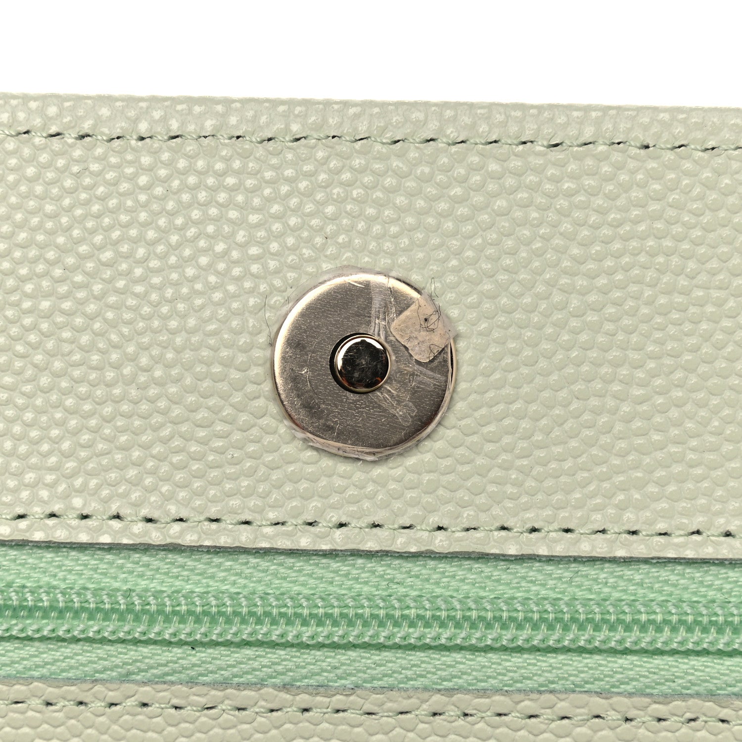 Chanel Caviar Quilted Wallet On Chain WOC Light Green 11 of 12