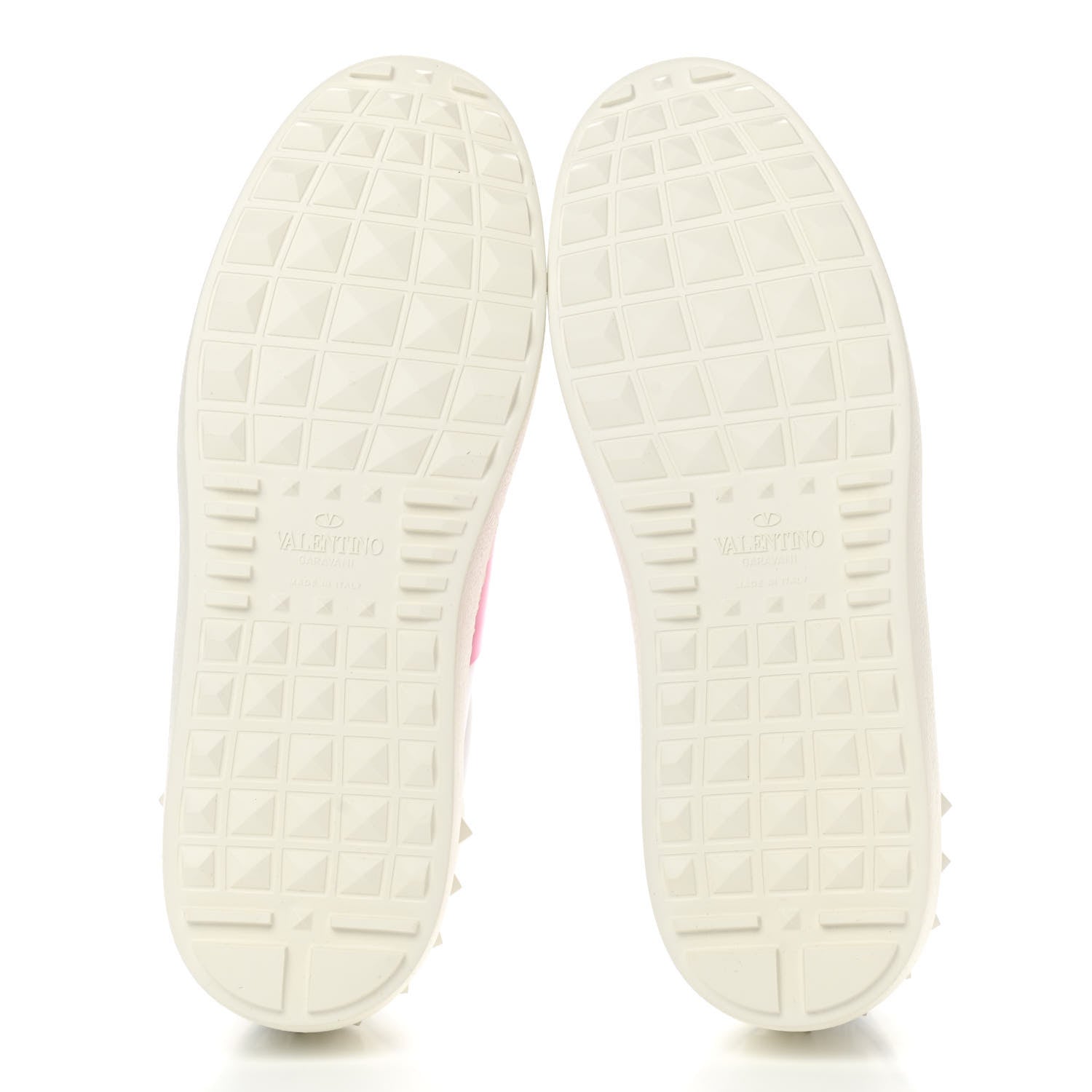 Valentino Garavani Patent Calfskin Womens Rockstud Open Sneakers 37 White Pink Orchid 5 of 9
