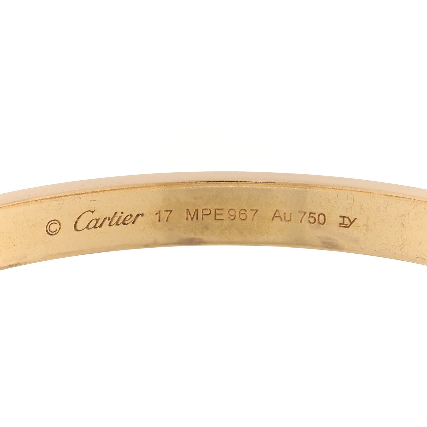 18K Yellow Gold LOVE Bracelet 17