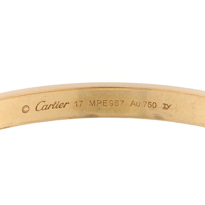 Cartier 18K Yellow Gold LOVE Bracelet 17 3 of 4