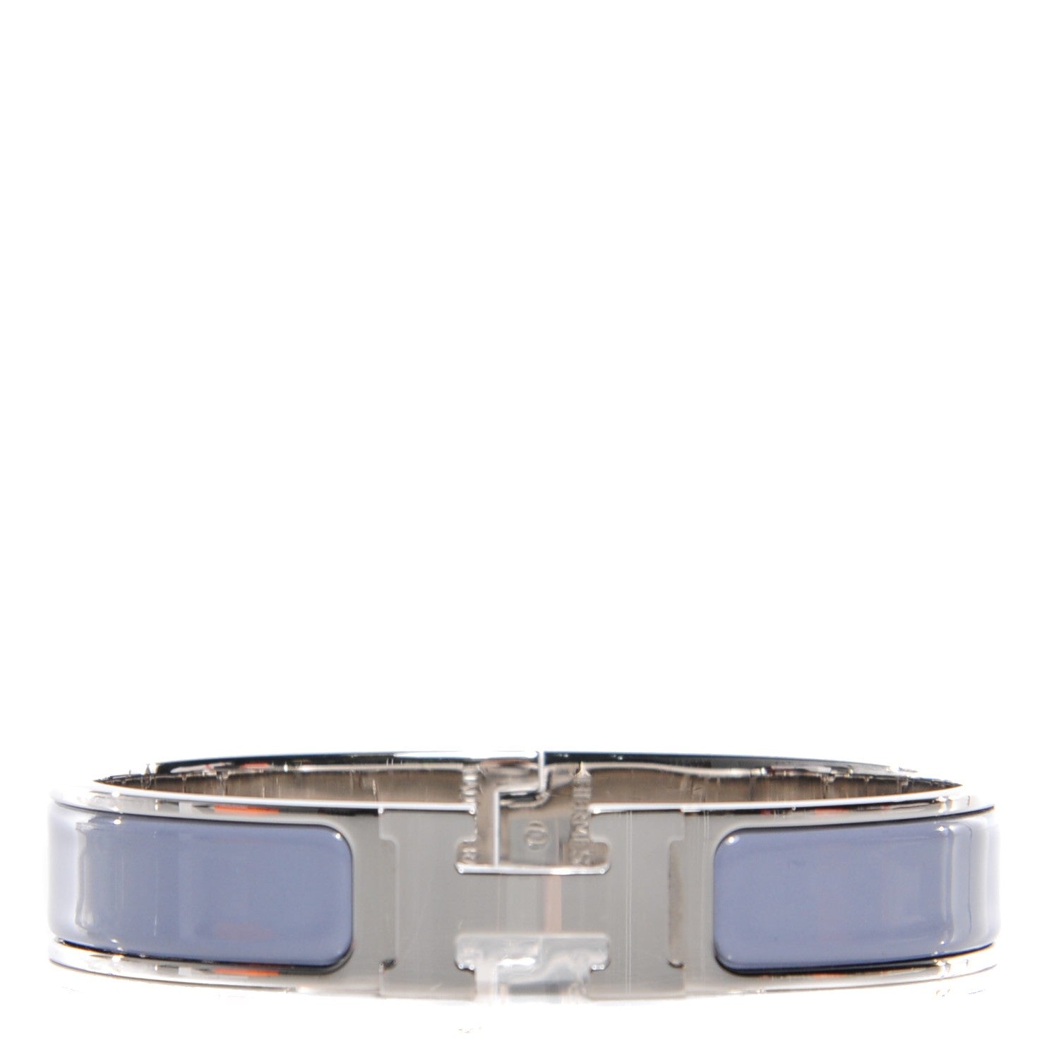 Hermes Enamel Narrow Clic Clac H Bracelet PM Bleu Lin 1 of 7