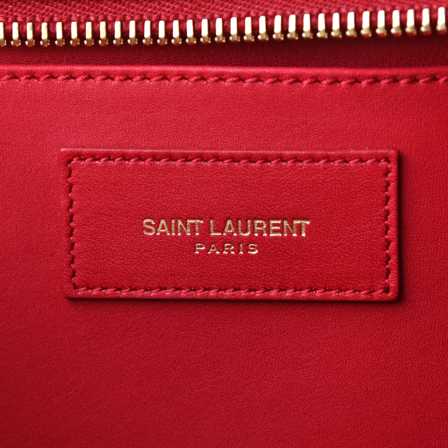 Saint Laurent Calfskin Small Classic Y Cabas Red 6 of 9