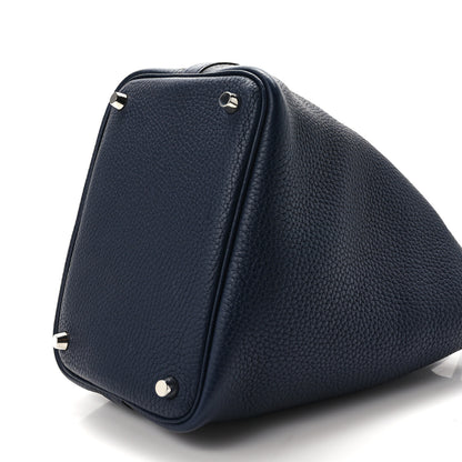 Hermes Taurillon Clemence Picotin Lock 18 PM Bleu Nuit 8 of 9