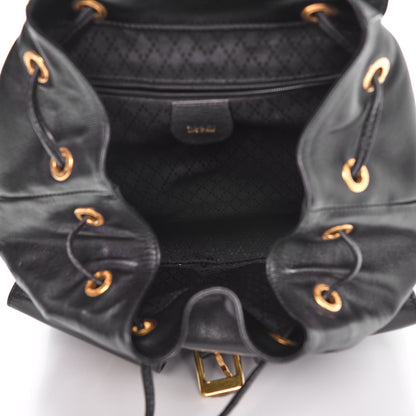 Gucci Calfskin Bamboo Backpack Black 5 of 9