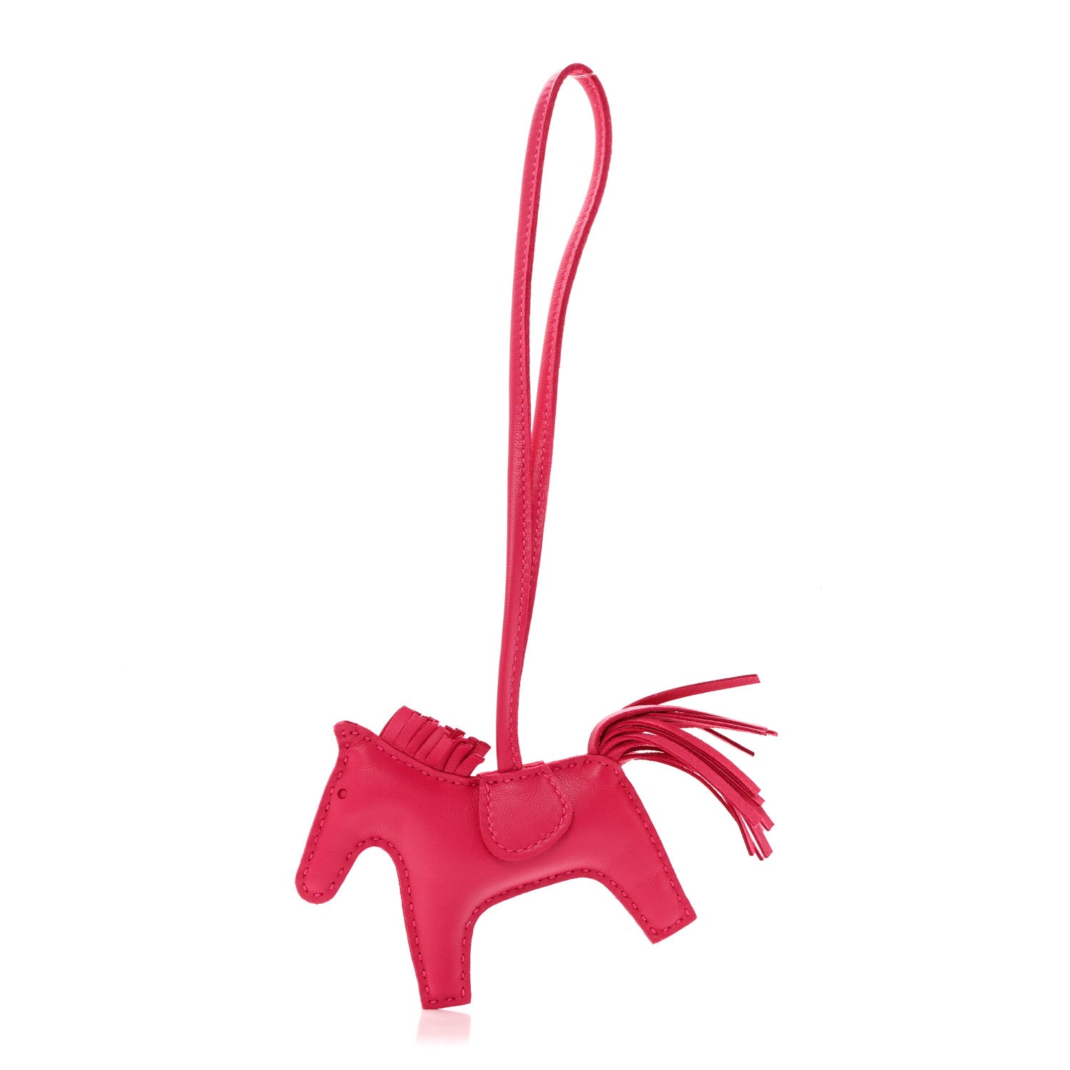 Hermes Milo Lambskin Grigri Rodeo Horse Bag Charm PM Rose Mexico 1 of 5