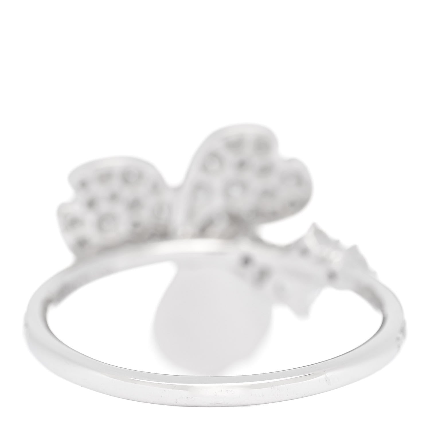 Tiffany Platinum Diamond Paper Flowers Mixed Cluster Ring 53 6.5 4 of 6