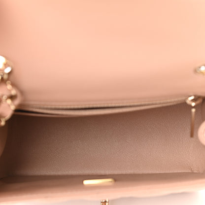 Chanel Lambskin Quilted Mini Square Flap Beige 5 of 9
