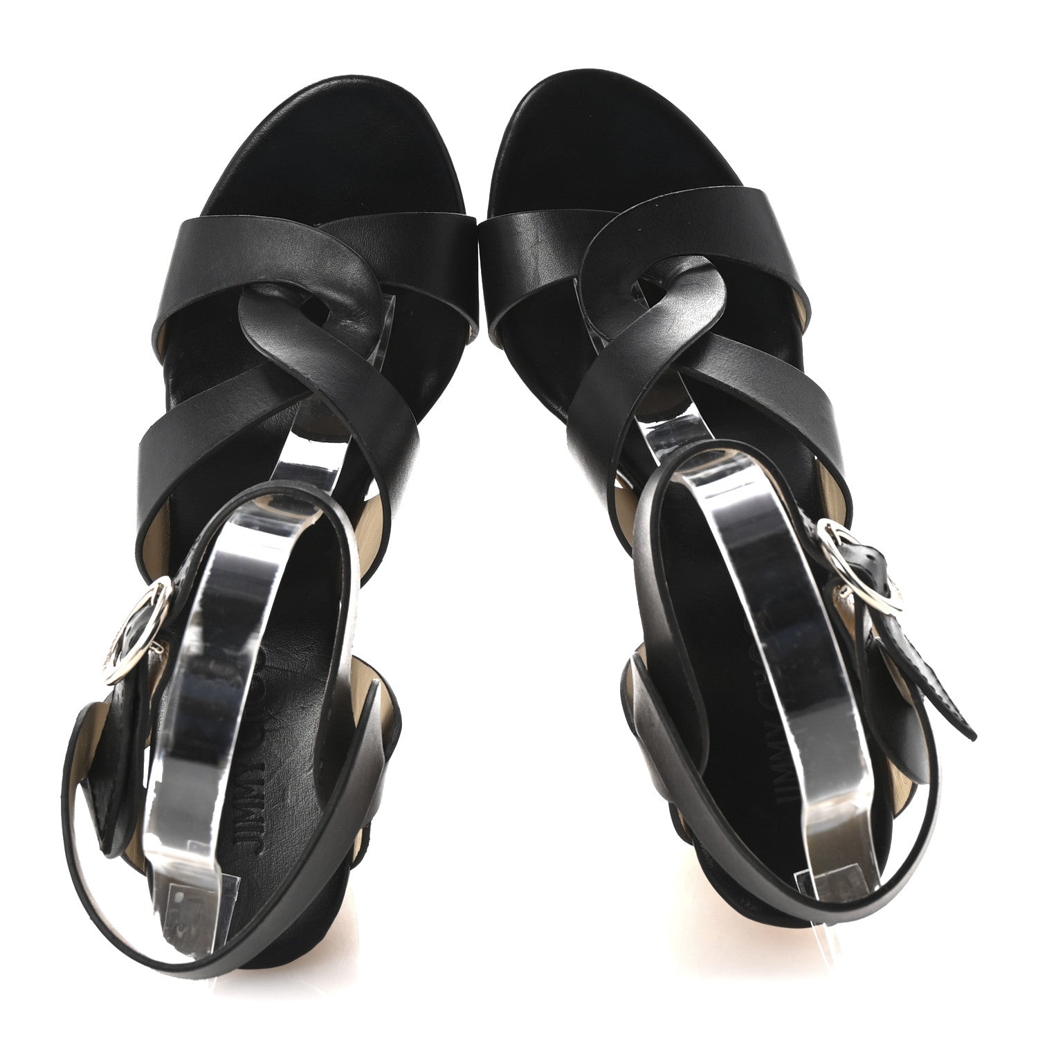 Jimmy Choo Vachetta Cork Aleili 100 Wedge Sandals 40 Black 2 of 8