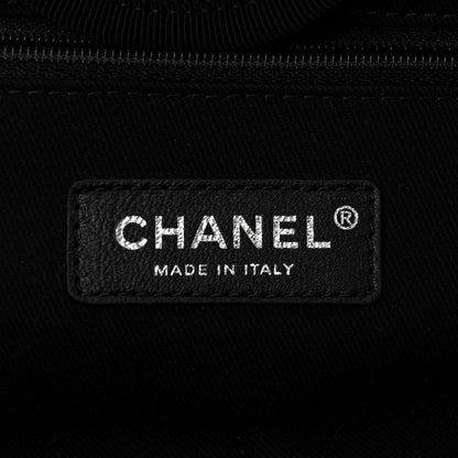 Chanel Canvas Pearl Medium Deauville Tote Black 6 of 10