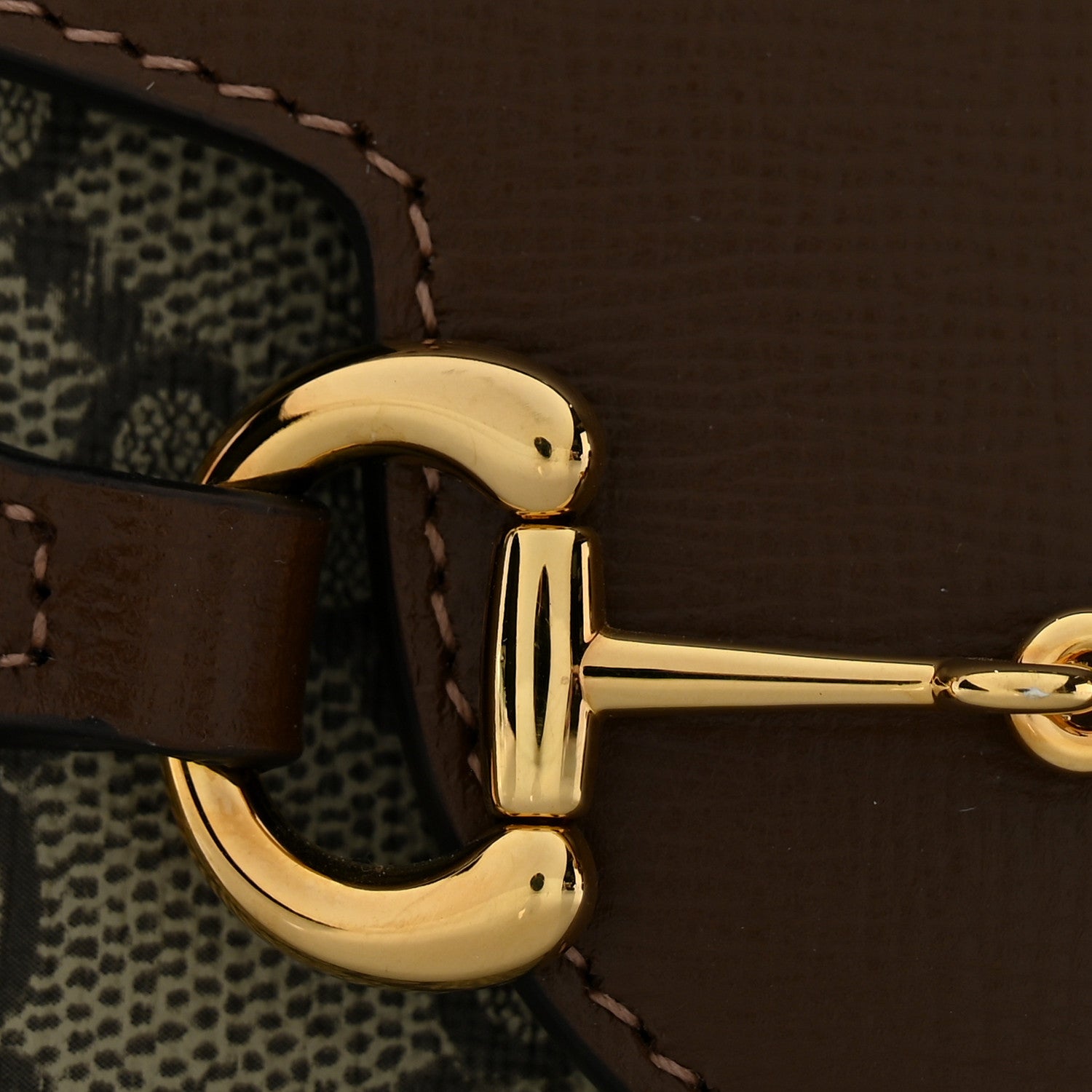 Gucci GG Supreme Monogram Mini Horsebit 1955 Shoulder Bag Beige Brown Sugar 11 of 12