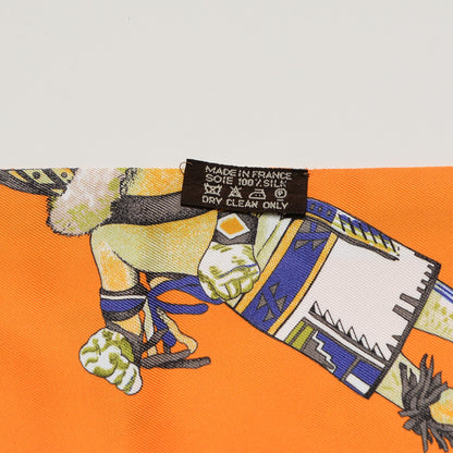 Hermes Silk Kachinas Maxi Twilly Bouton D'Or Myosotis Vert 3 of 6