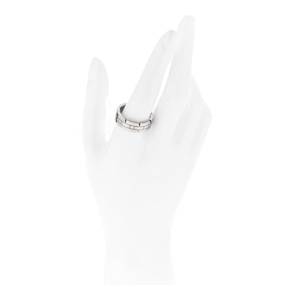Cartier 18K White Gold 7mm Tank Francaise Band Ring 62 10 2 of 4